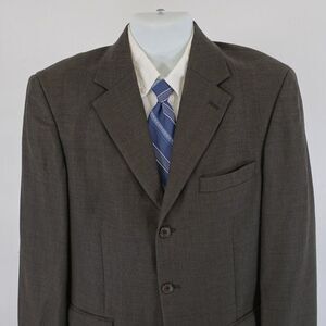 Gianfranco  Ruffini Italy Brown Check Super 100S Worsted Wool 38R Sport Coat 3 B